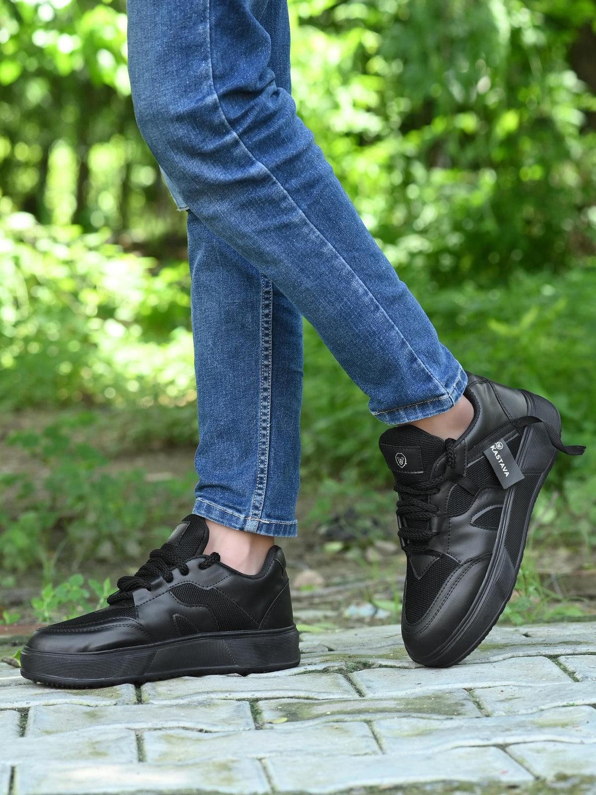 Men's High Heel Stylish Black Casual Shoes