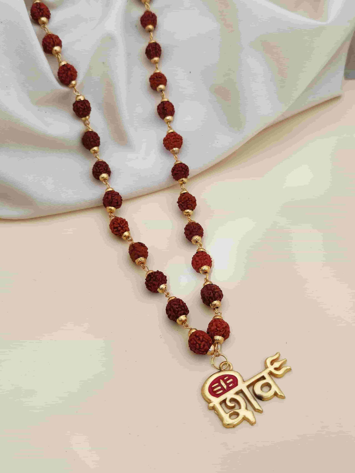 Rudraksha Mala with shiv pendant