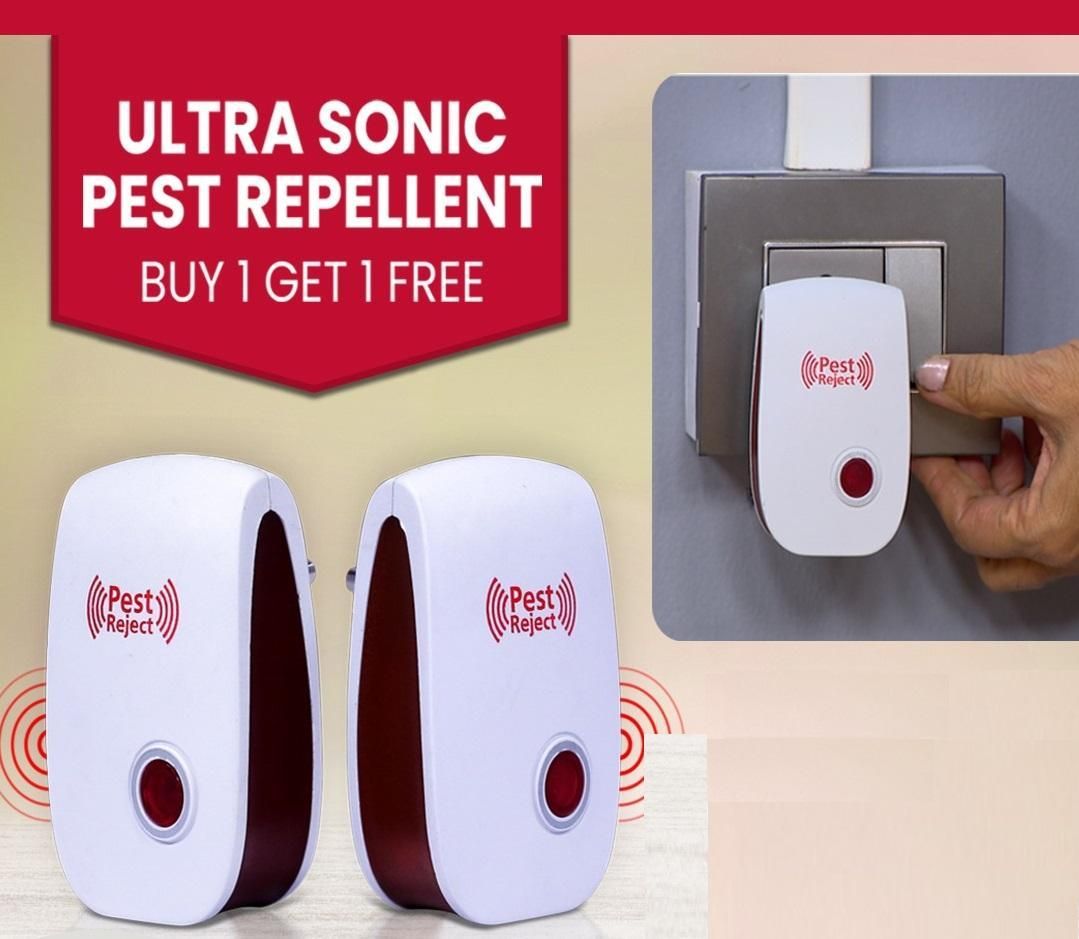 Ultrasonic Pest Repeller for Mosquito, Cockroaches, etc (Pack of 1)