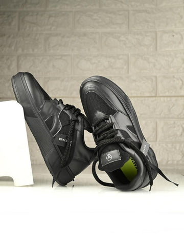 Men's High Heel Stylish Black Casual Shoes