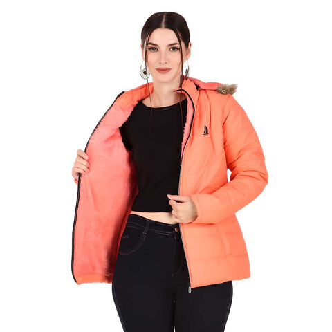 Women's Solid Fluffy/ Puff Jackets