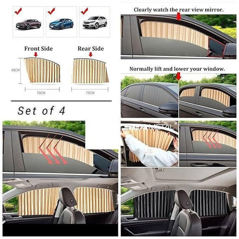 Car Thermal Magnetic Window Sunshield 4 Pcs