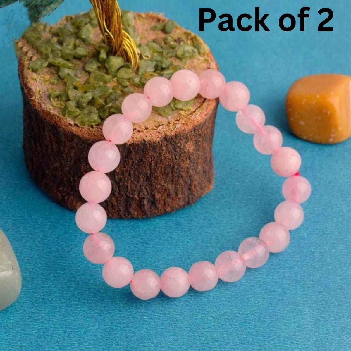 Latest Finest Rose Quartz Stones (Pack of 2)